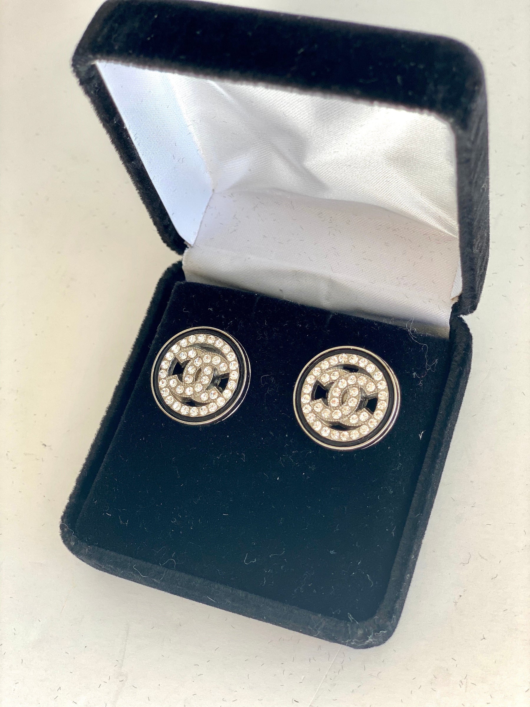 designer button earrings
