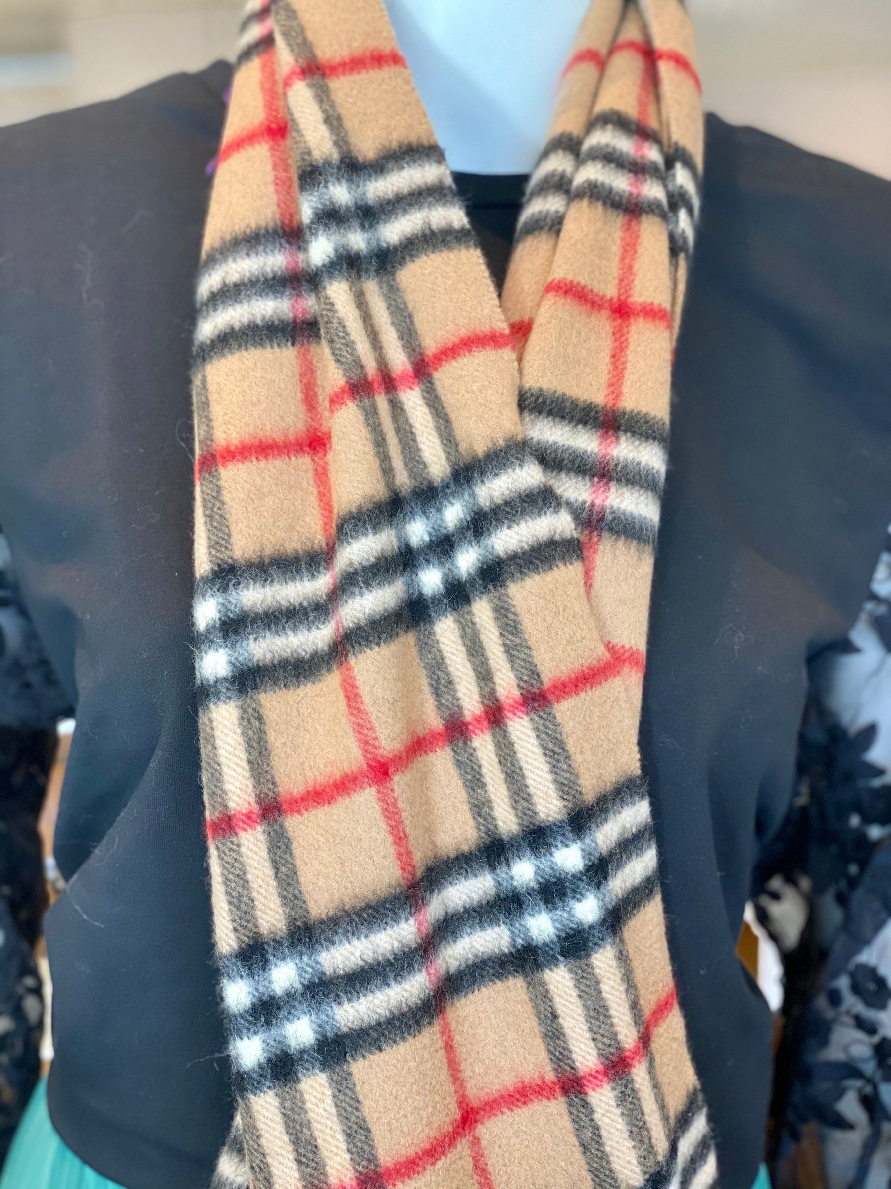 burberry checkered scarf