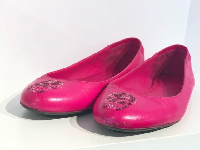 Alexander McQueen Skull Sequin Flats
