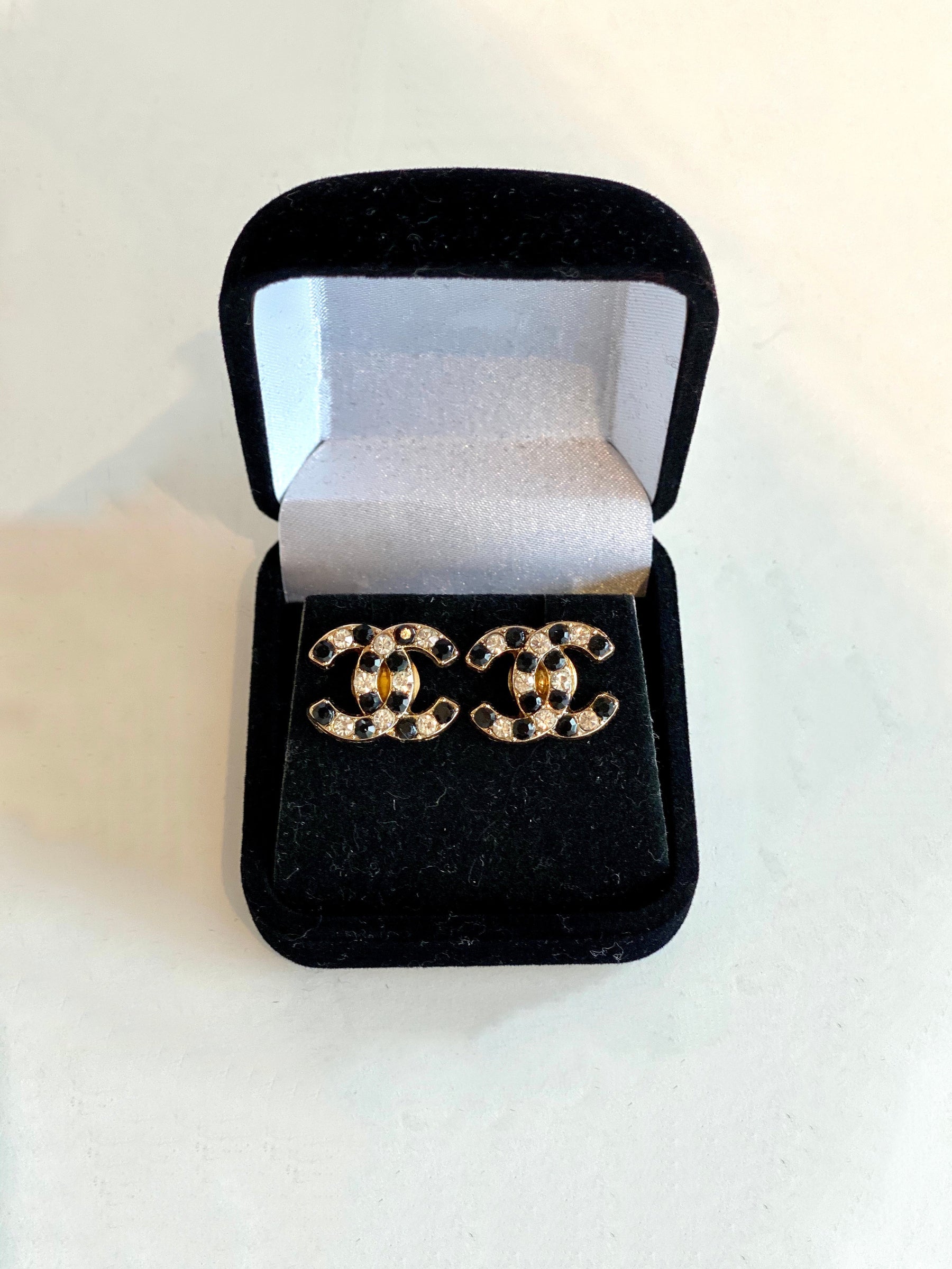 designer button earrings