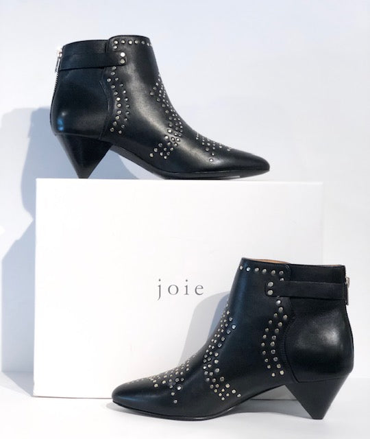 Joie Bickson Stud Booties Black Silver
