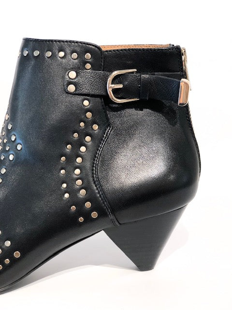 Joie Bickson Stud Booties Black Silver
