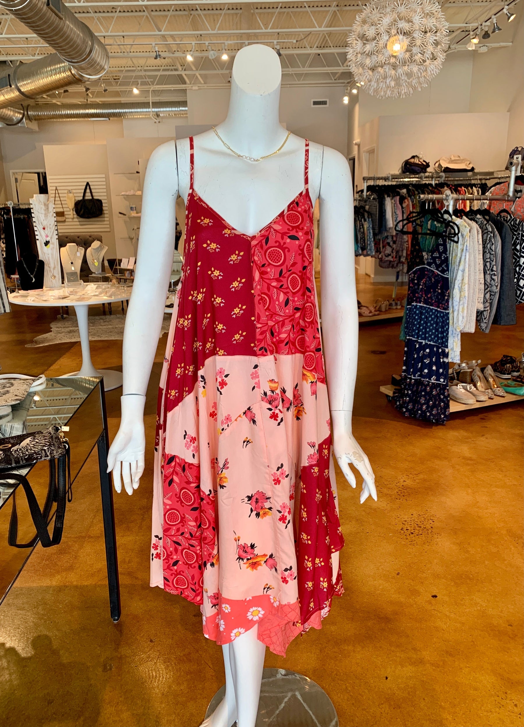 Patchwork Midi Dress