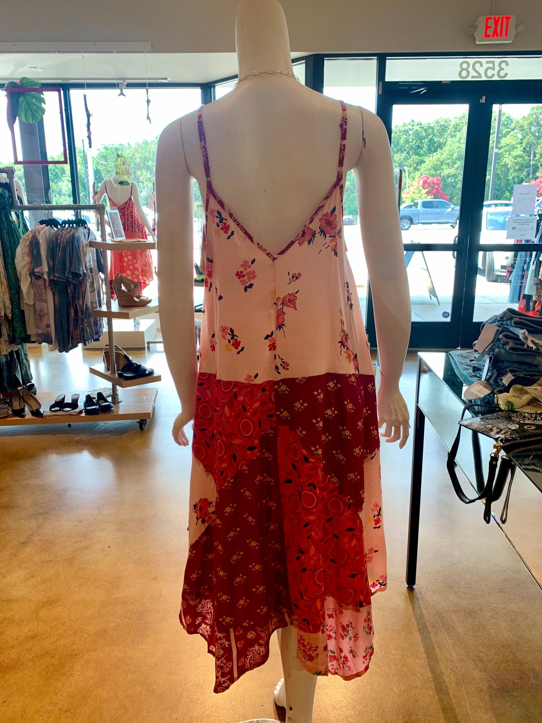 Patchwork Midi Dress