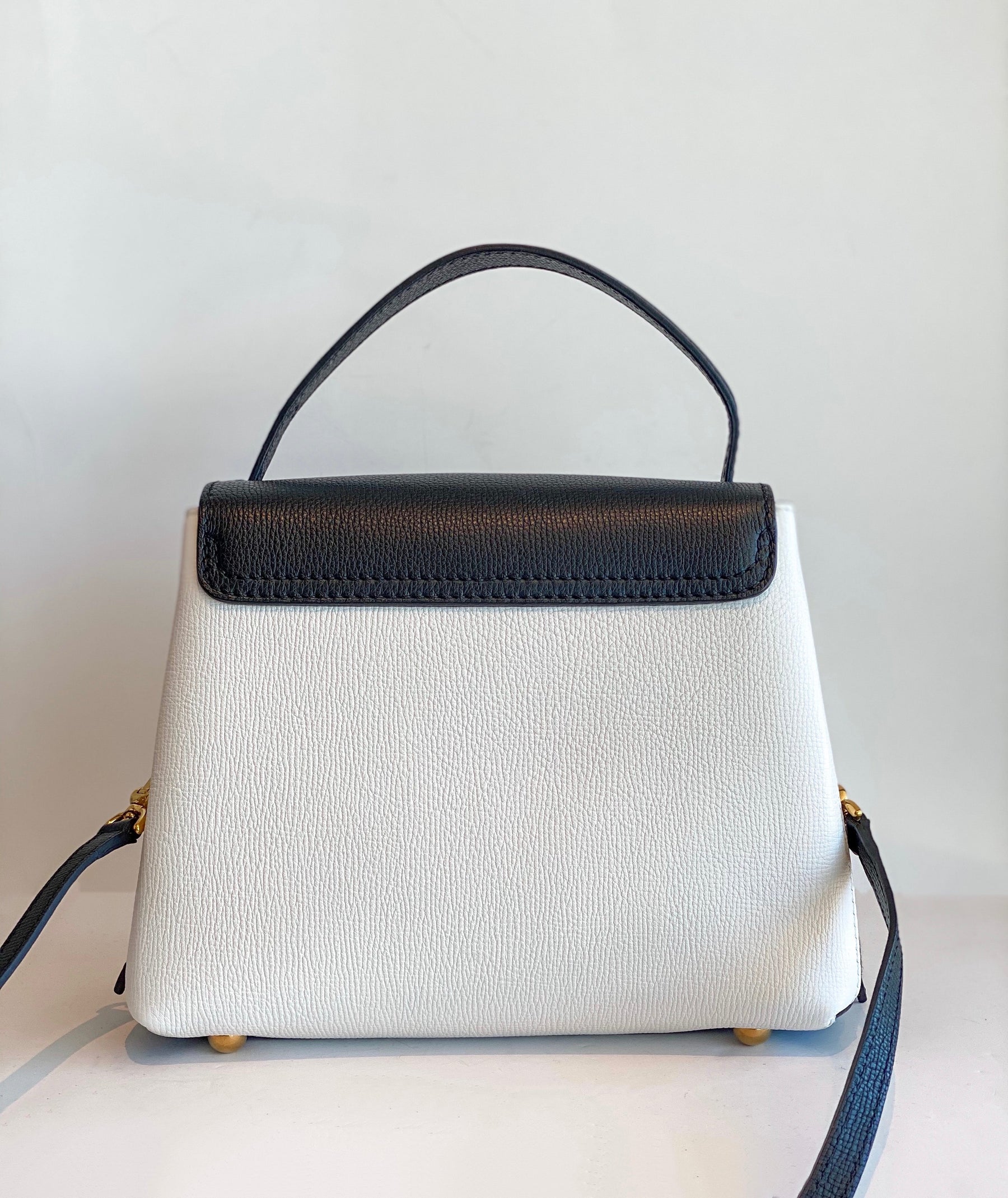 Burberry Camberley Bag Black and White Back of Bag