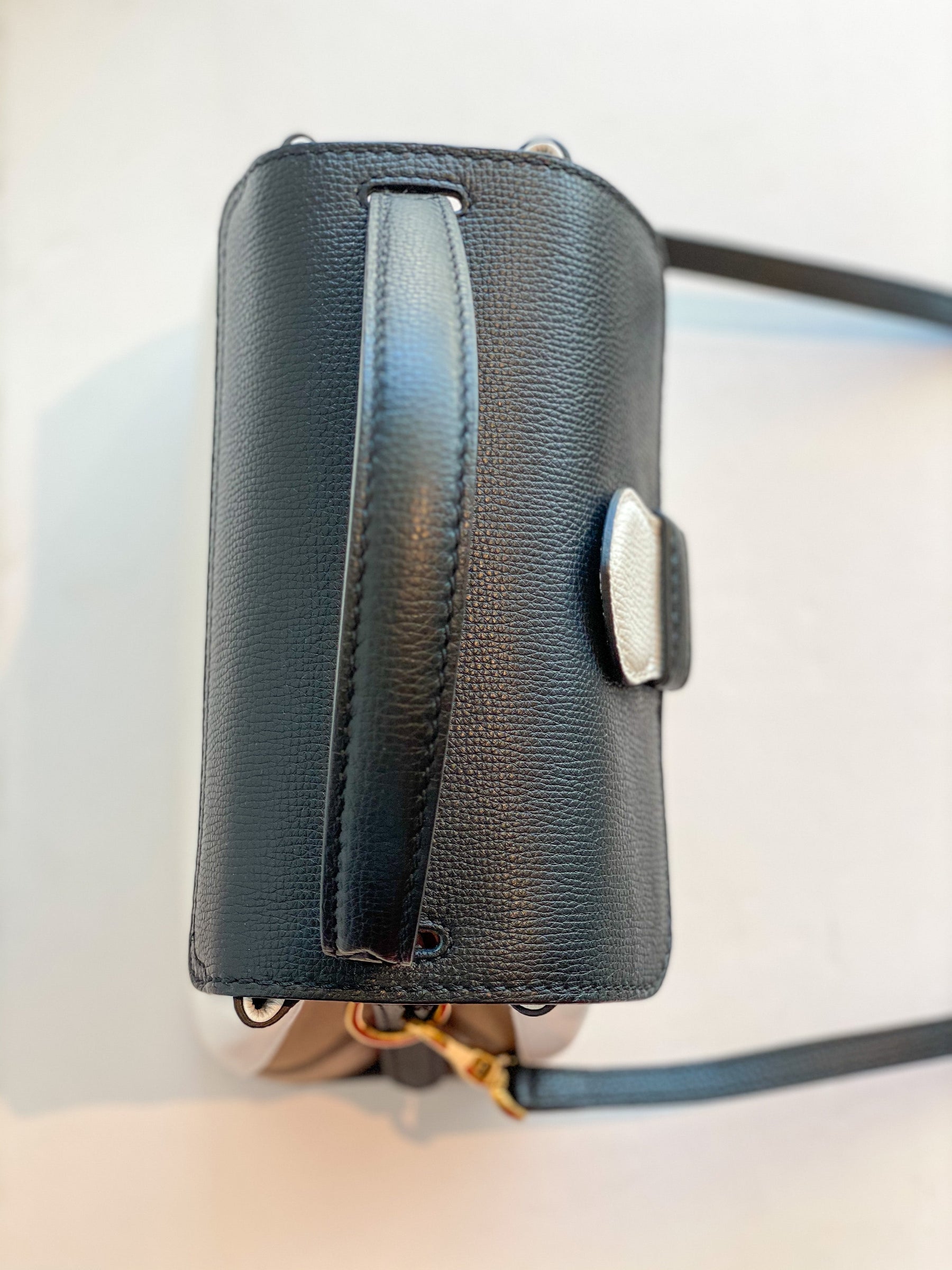 Burberry Camberley Bag Black and White Top of Bag