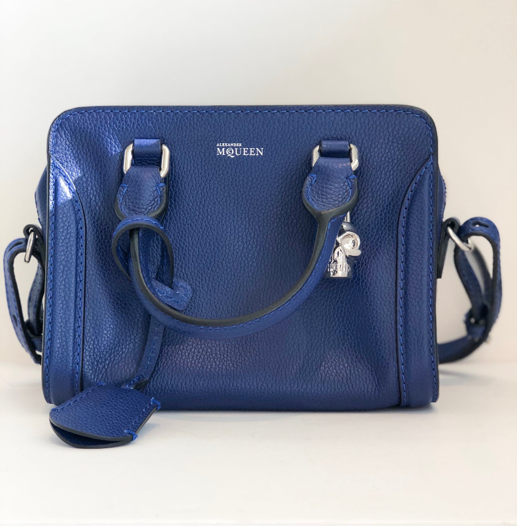 Alexander McQueen Mini Skull Padlock Crossbody Front of Bag