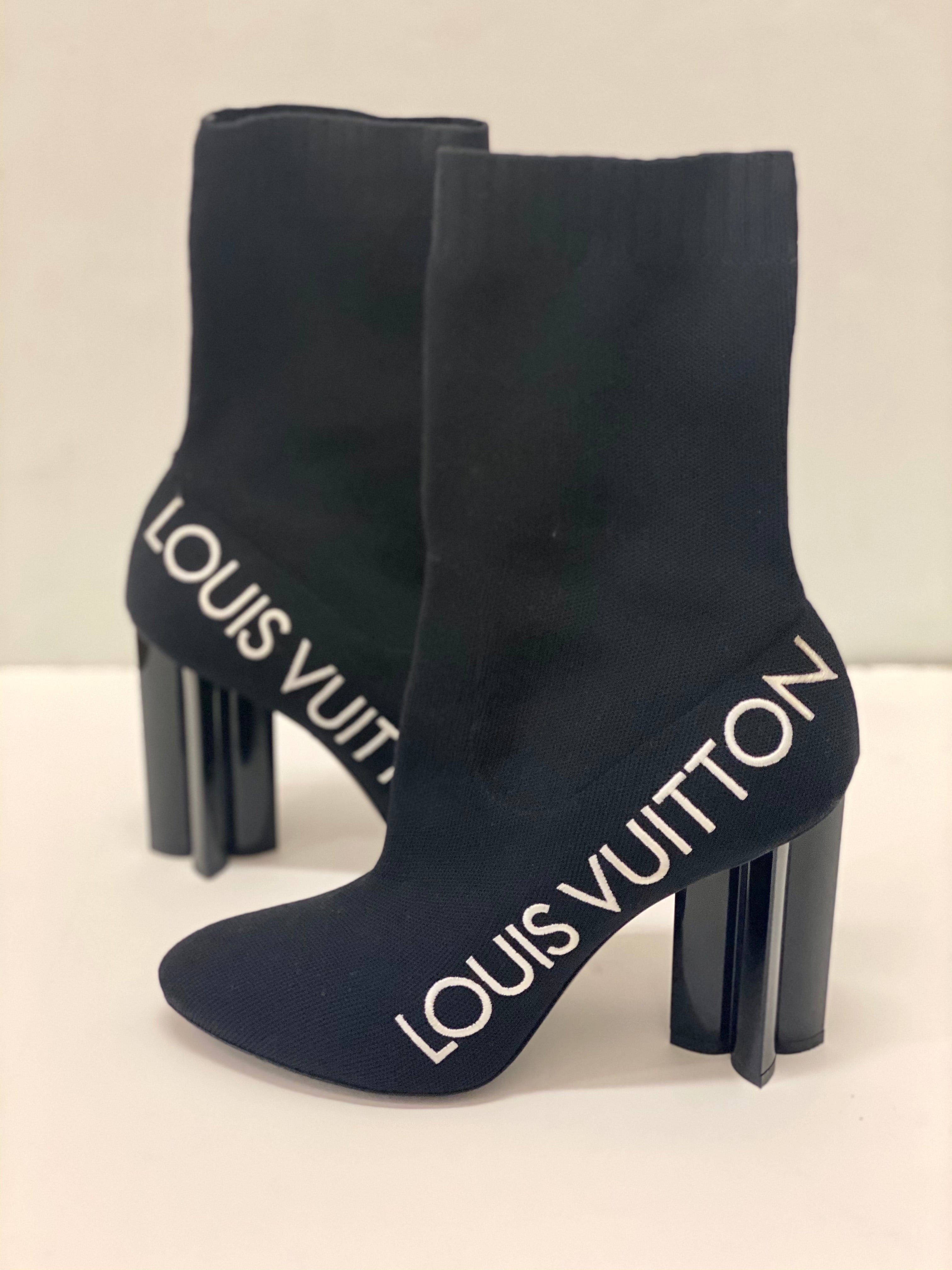 Vuitton Silhouette Ankle Boot Louis V Sock Boots Louis Vuitton