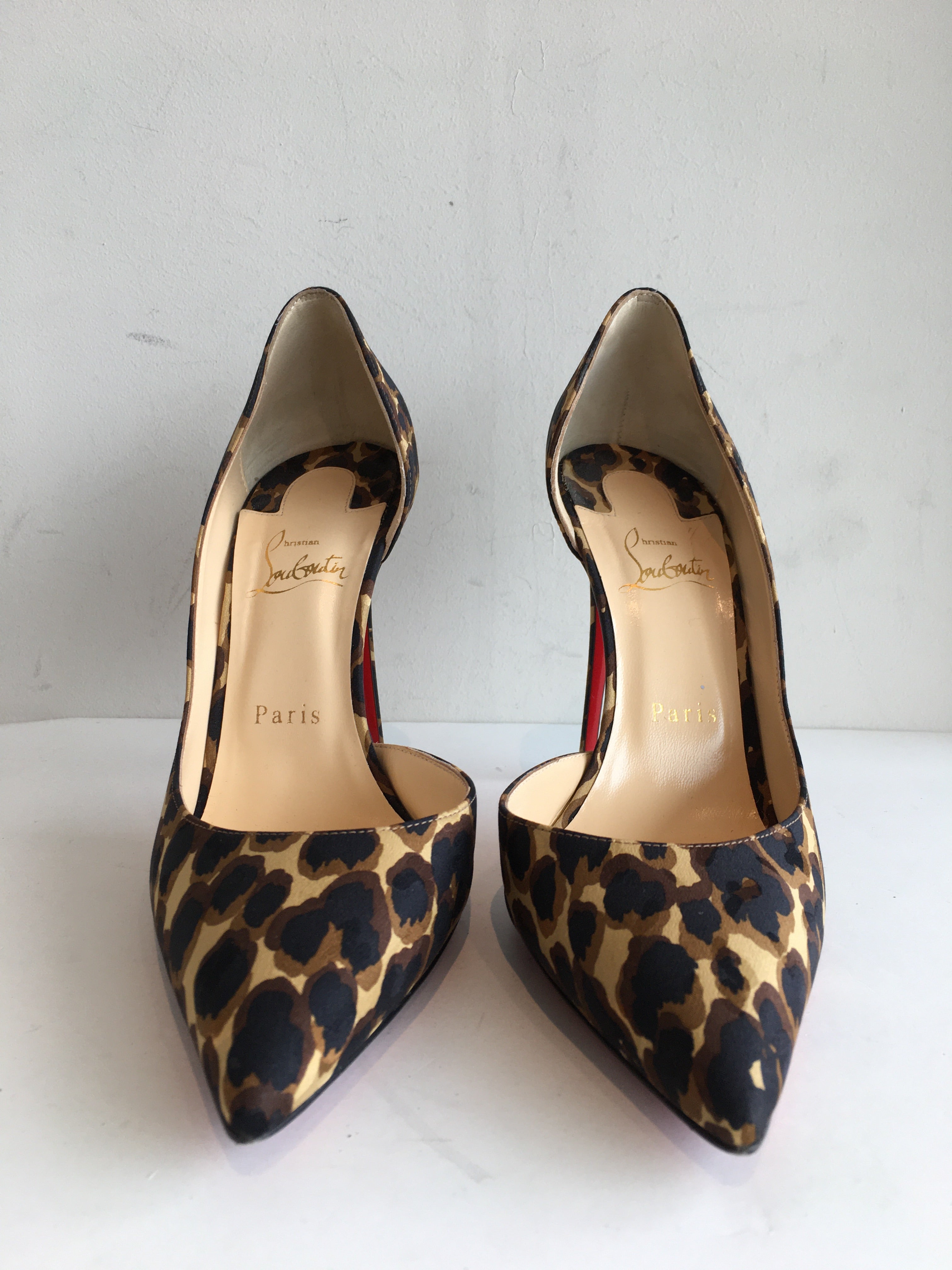 Louboutin leopard print heels on sale