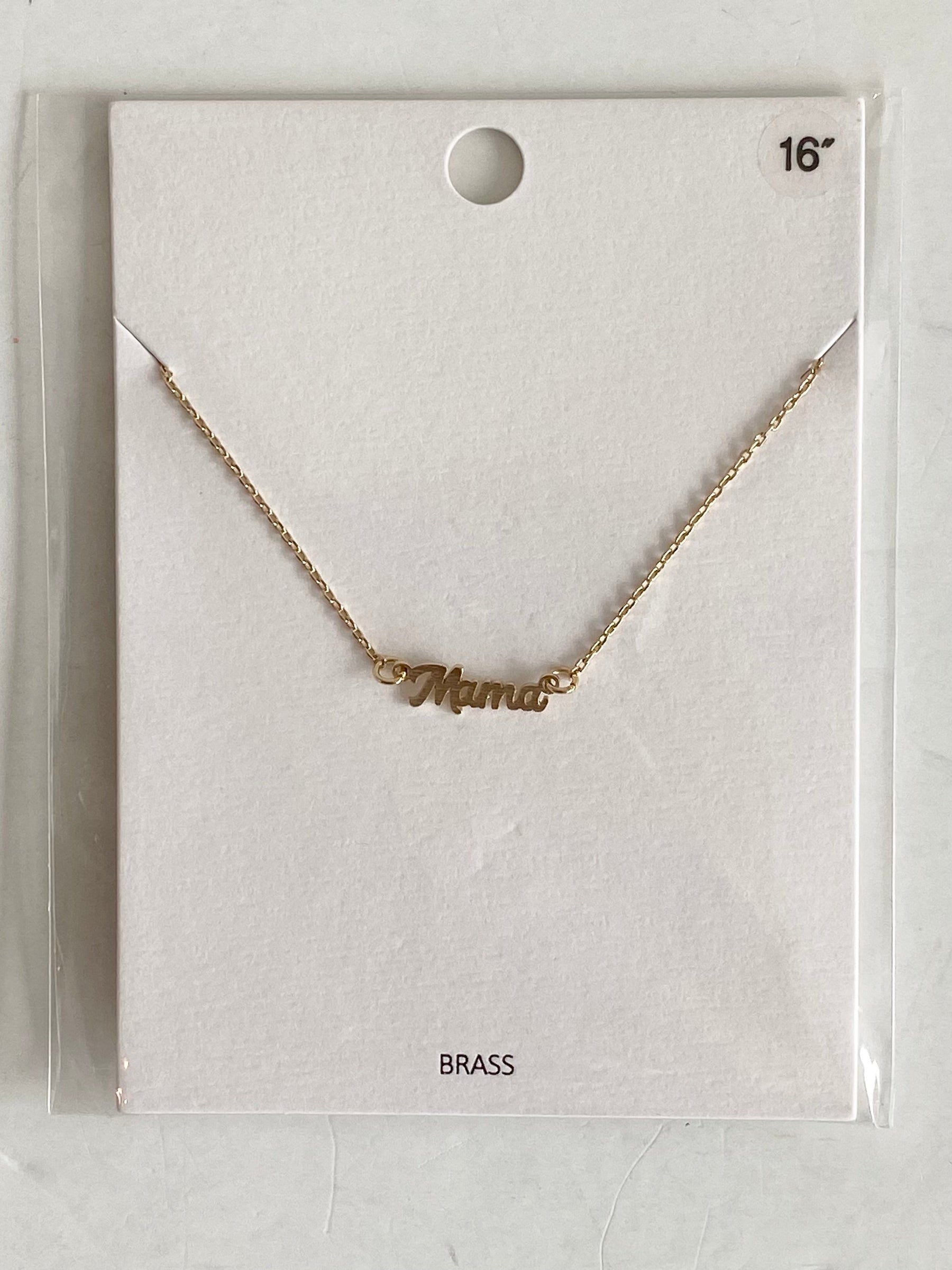 "Mama" Script Necklace