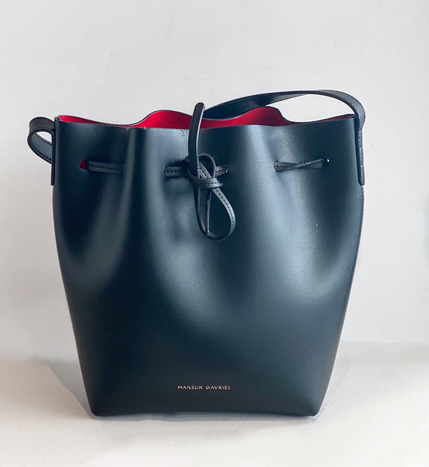 Mansur Gavriel Mini Bucket Bag Front