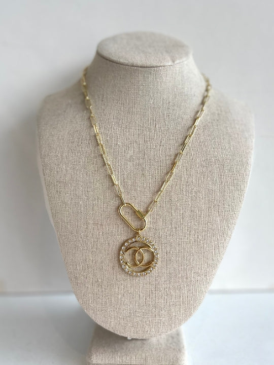 Designer Button Necklace