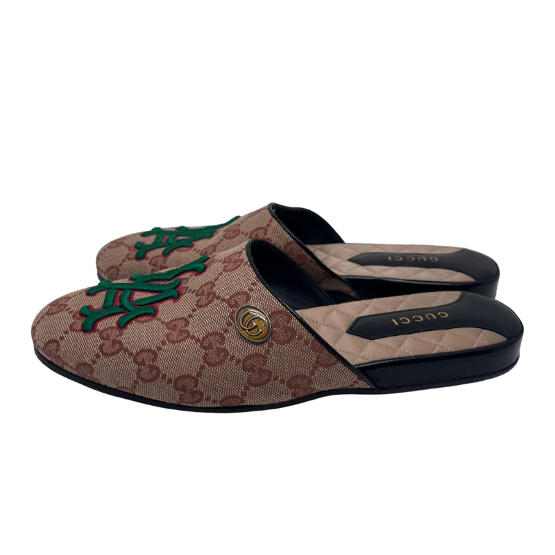 Gucci LA Dodgers GG Canvas Mules Side