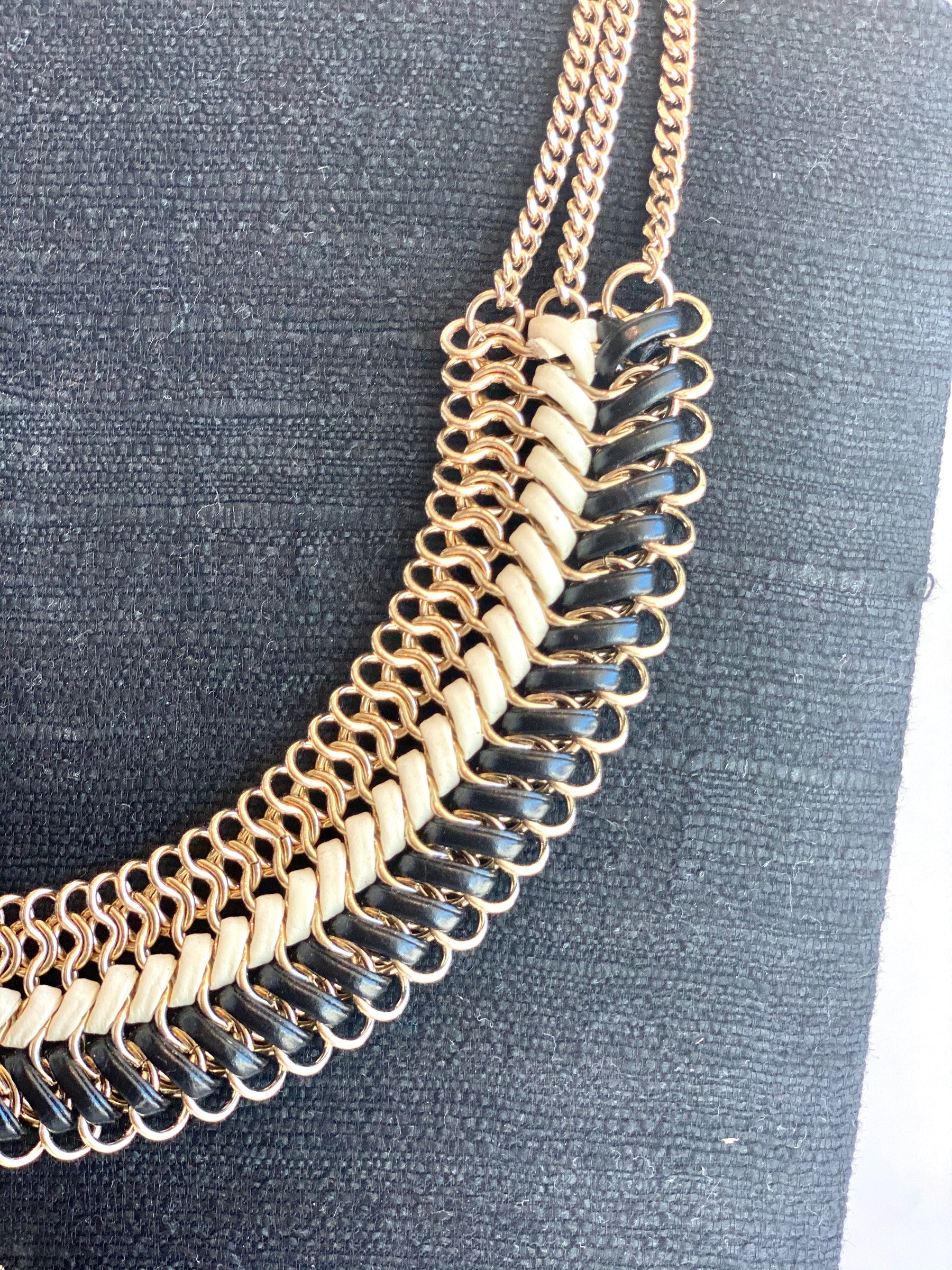 goldsilverchanelbuttonnecklace