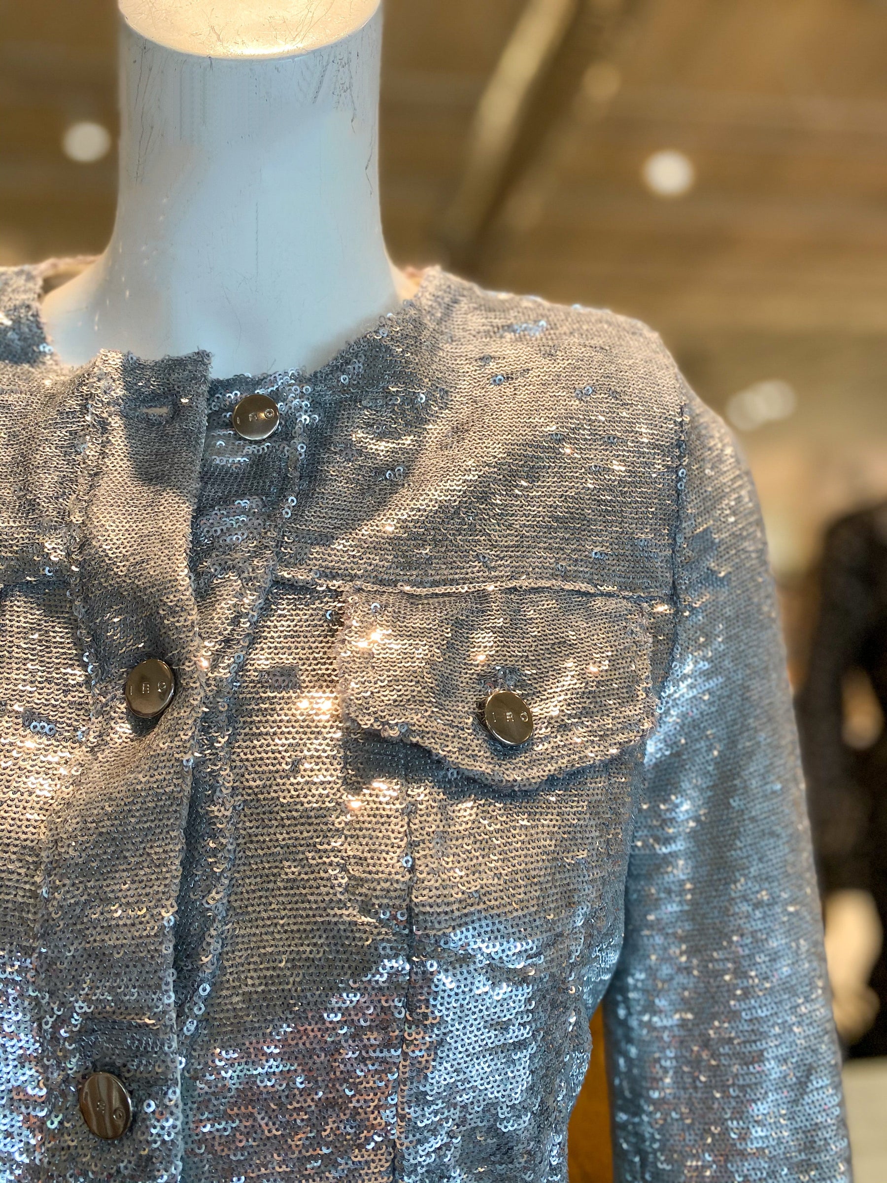 IRO Dalome Sequin Jacket Silver