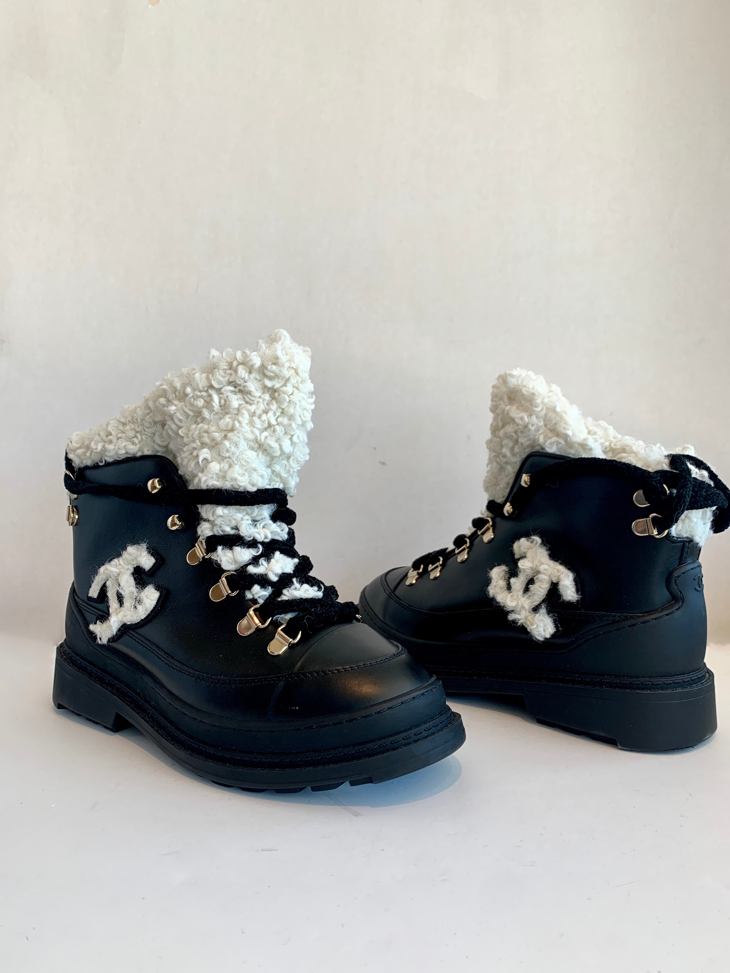 Chanel hiking boots best sale