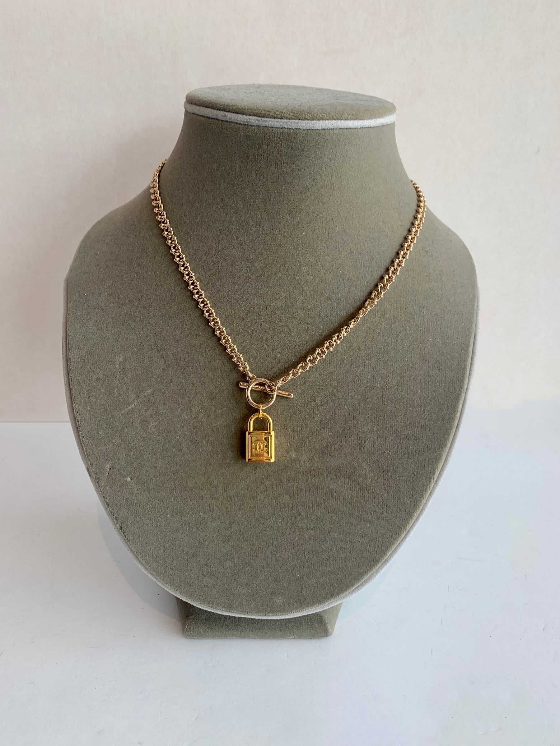 Designer lock necklace