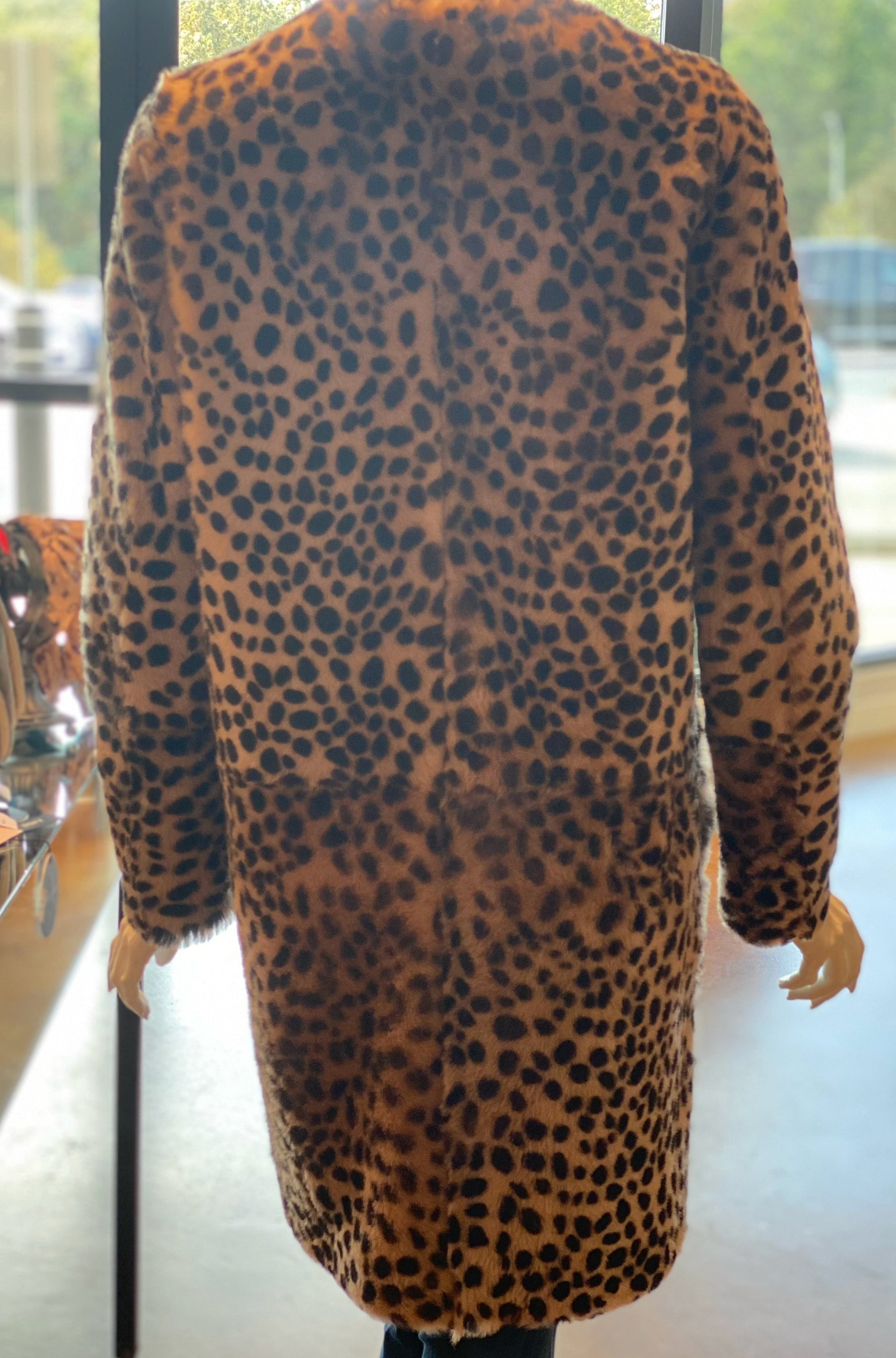 Loeffler Randall Shearling Leopard Coat