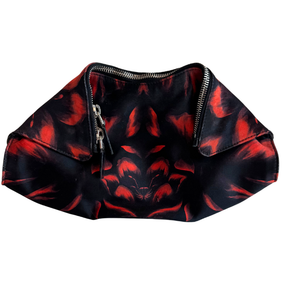 Alexander McQueen Tulip Print De Manta Satin Clutch