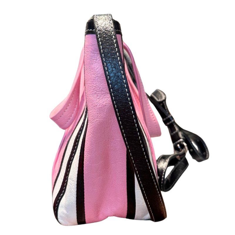 Balenciaga Barbes East-West Striped Small Shopper Tote