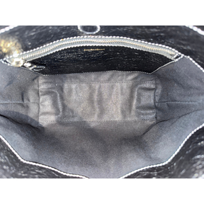 Balenciaga Barbes East-West Striped Small Shopper Tote