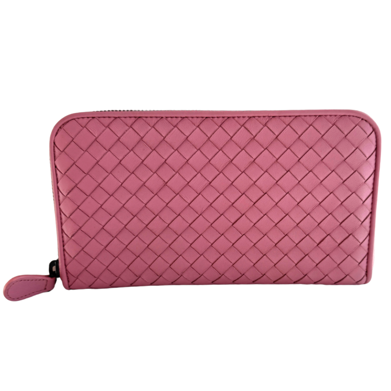 Bottega Veneta Intrecciato Zip Around Wallet