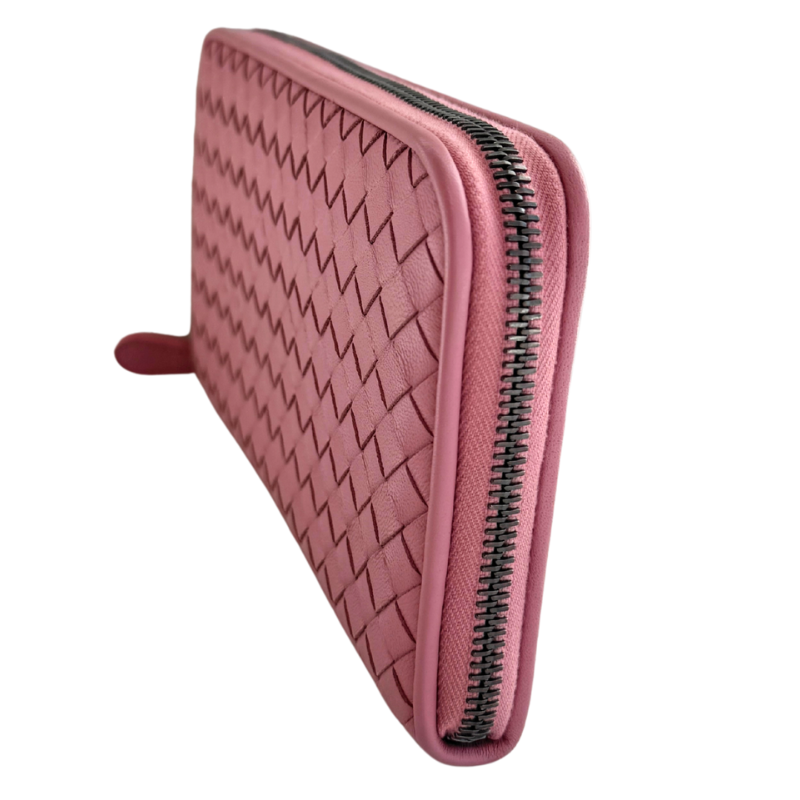 Bottega Veneta Intrecciato Zip Around Wallet