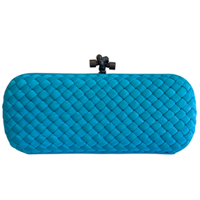 Bottega Veneta Satin Intreccio Impero Ayers Stretch Knot Clutch