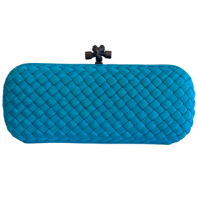 Bottega Veneta Satin Intreccio Impero Ayers Stretch Knot Clutch