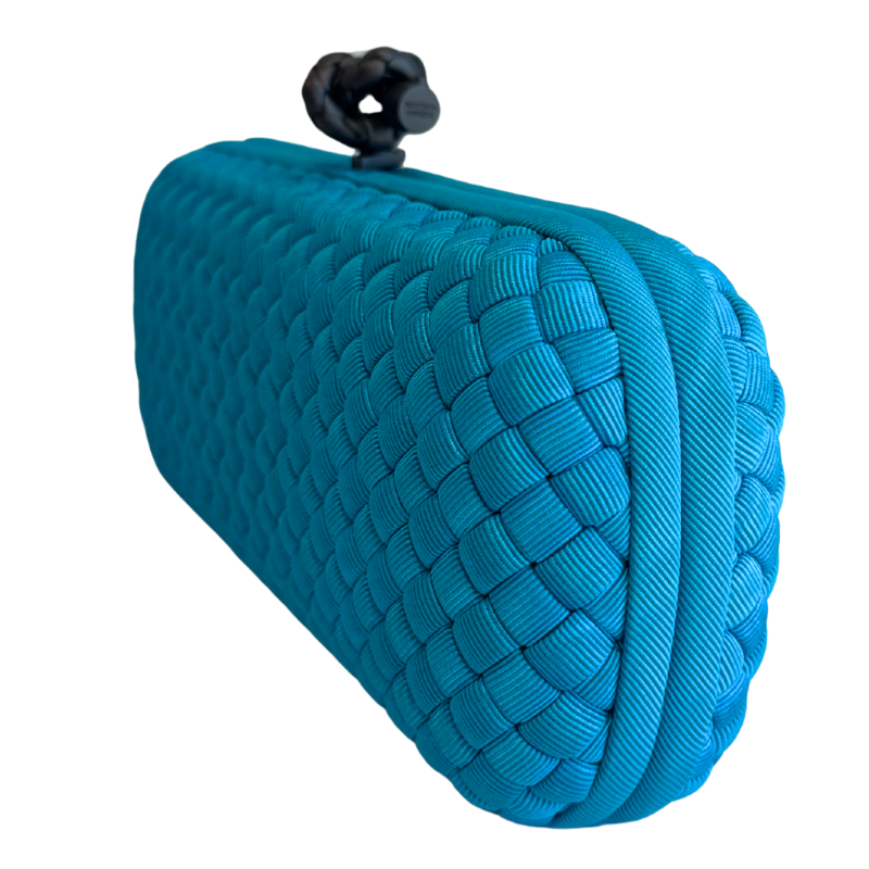 Bottega Veneta Satin Intreccio Impero Ayers Stretch Knot Clutch