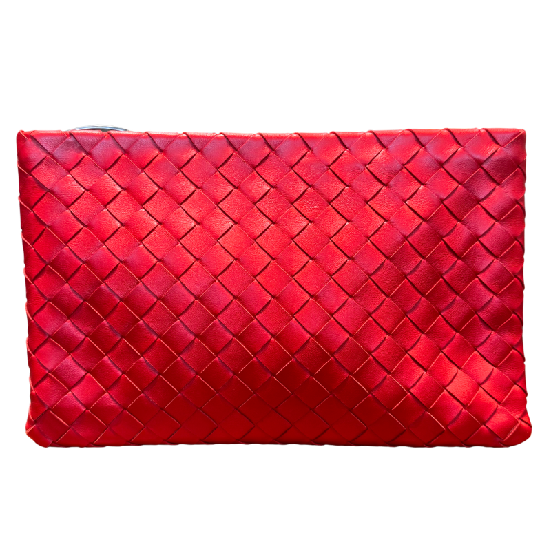 Bottega Veneta Intrecciato Zip Pouch Clutch