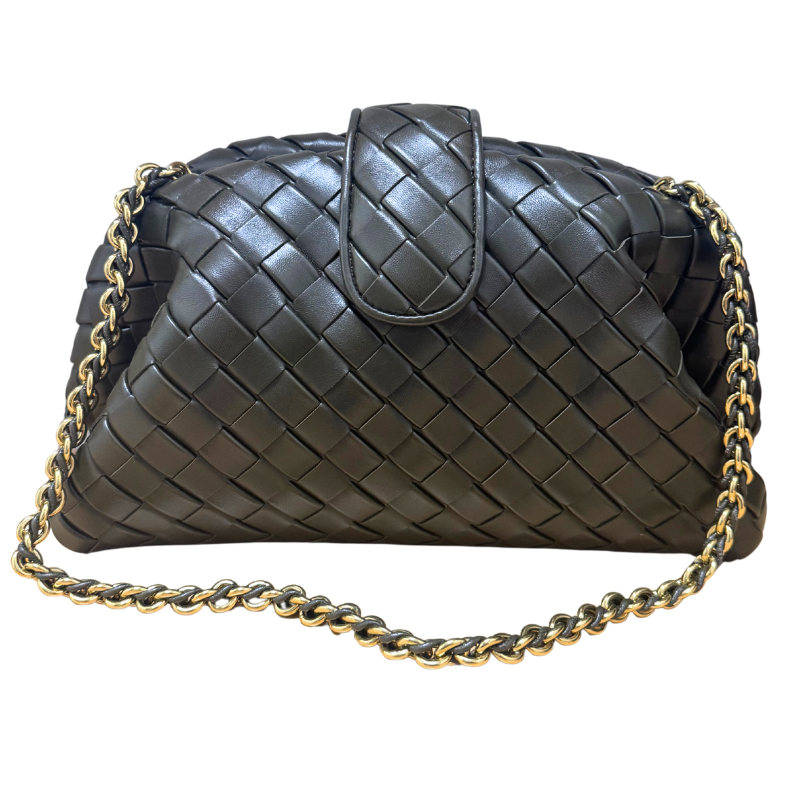 Bottega Veneta Nappa Intrecciato The Lauren 1980 Clutch With Chain