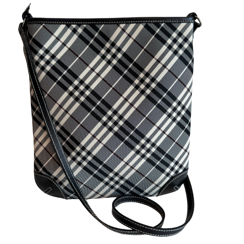 Burberry Blue Label Monotone Check Canvas Vintage Crossbody