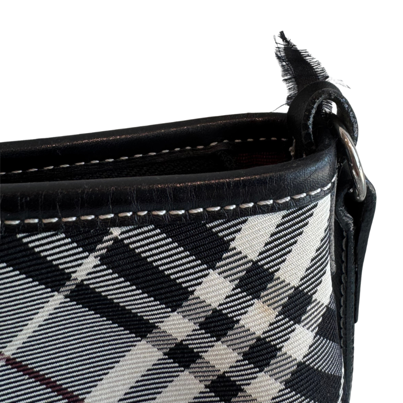 Burberry Blue Label Monotone Check Canvas Vintage Crossbody