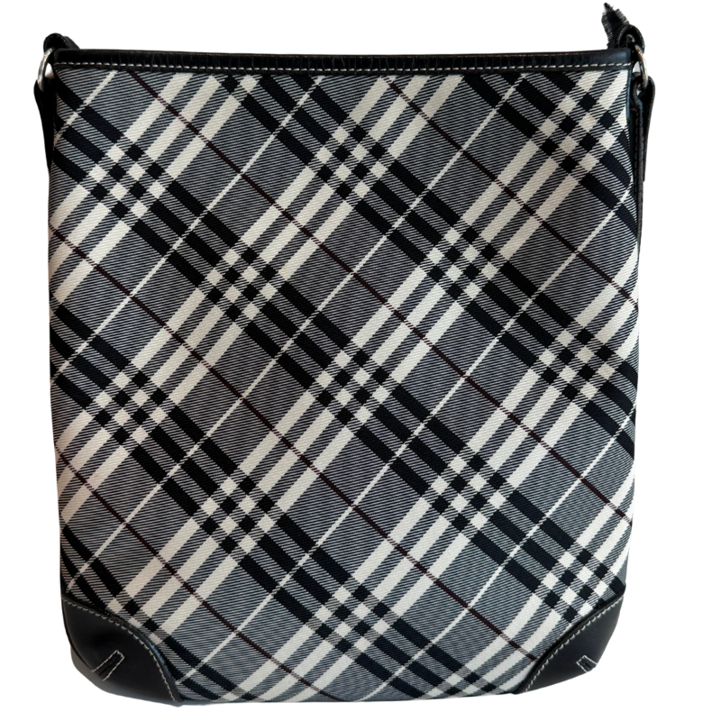 Burberry Blue Label Monotone Check Canvas Vintage Crossbody