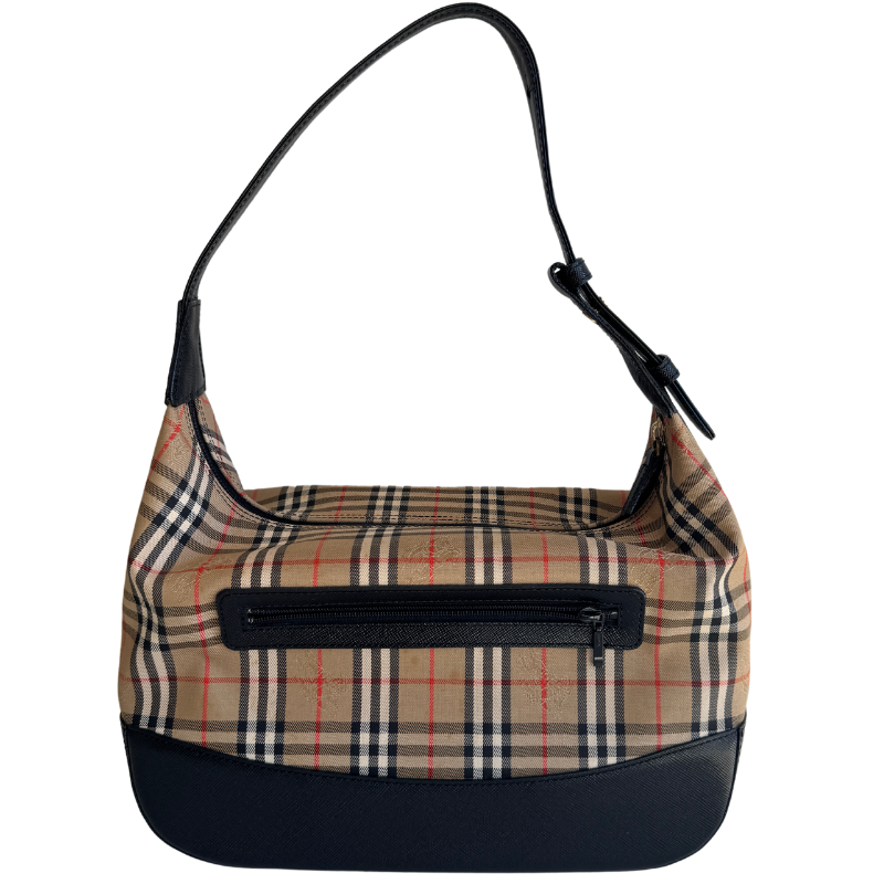 Burberry Nova Check Hobo Shoulder Bag