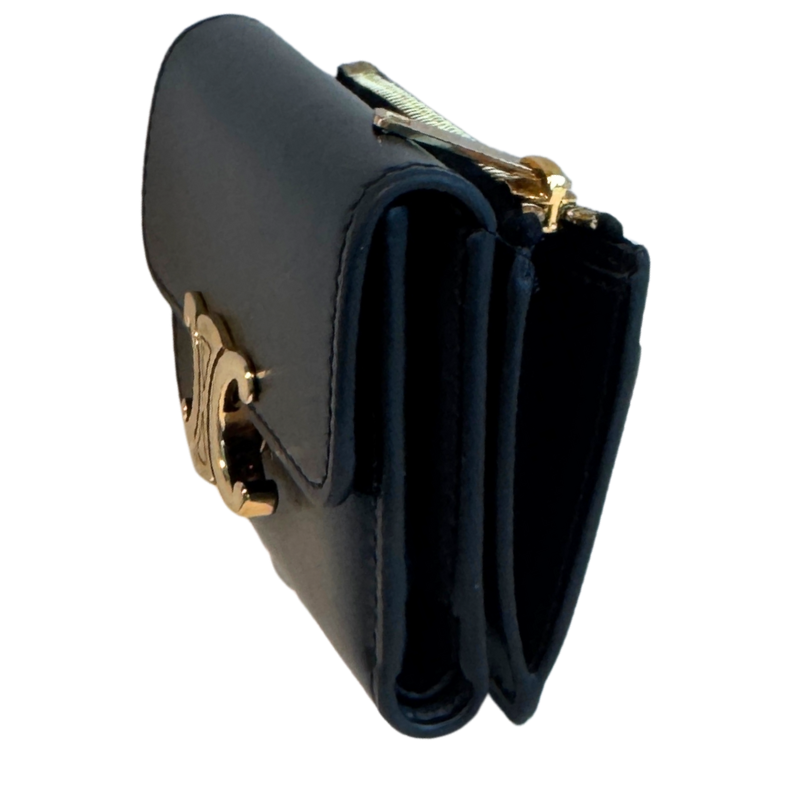Celine Triomphe Tri-Fold Compact Wallet
