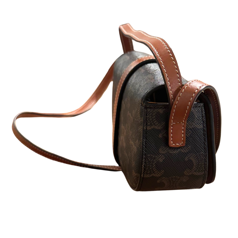 Celine Triomphe Tabou Mini Clutch With Strap