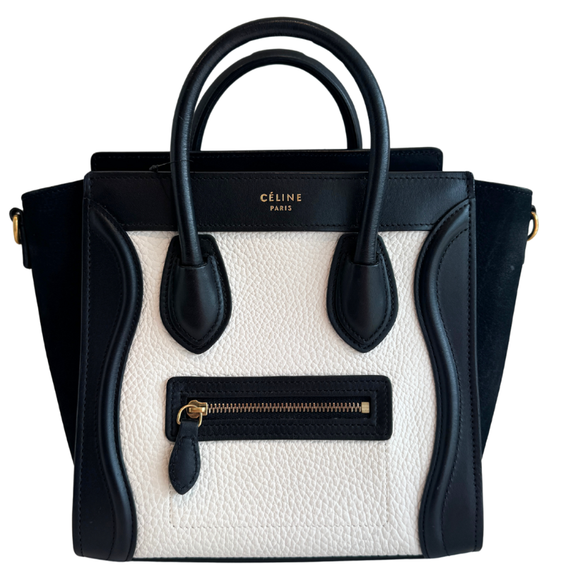 Celine Leather Nano Luggage Tote