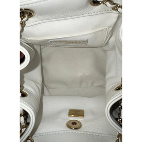 Chanel Shiny Caviar Leather Duma Pockets Drawstring Small Backpack