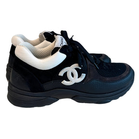 Chanel Mesh, Suede, & Grained Leather CC Sneakers
