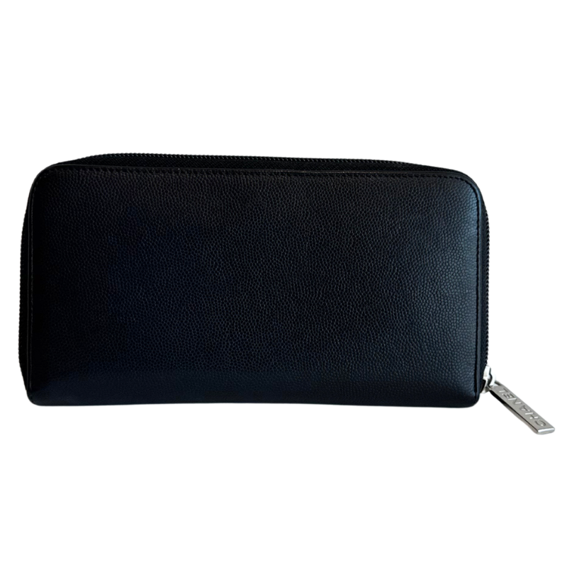 Chanel Timeless CC Caviar Zip Around Wallet