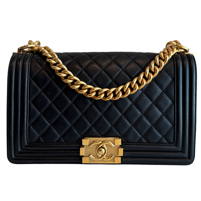 Chanel Quilted Lambskin Medium Boy Flap Bag