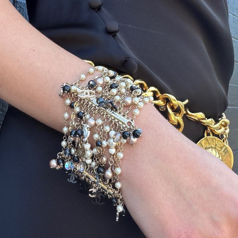 Chanel Multi Strand CC Wrap Bracelet