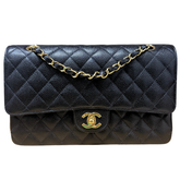 Chanel Quilted Caviar Leather Medium Classic Double Flap Bag