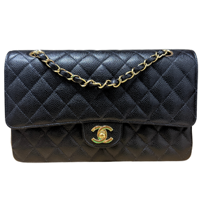 Chanel Quilted Caviar Leather Medium Classic Double Flap Bag