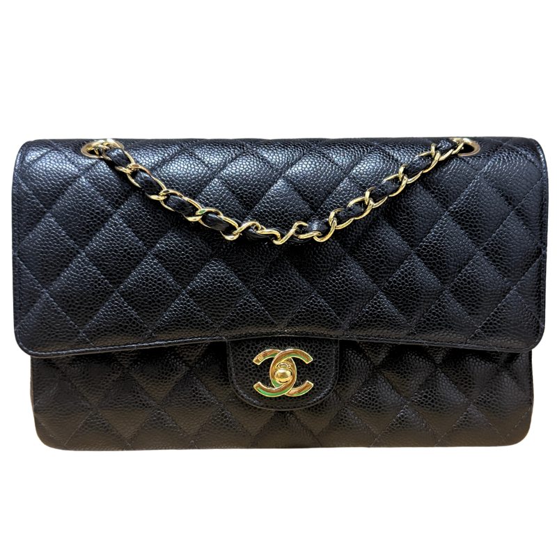 Chanel Quilted Caviar Leather Medium Classic Double Flap Bag