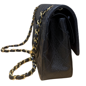 Chanel Quilted Caviar Leather Medium Classic Double Flap Bag