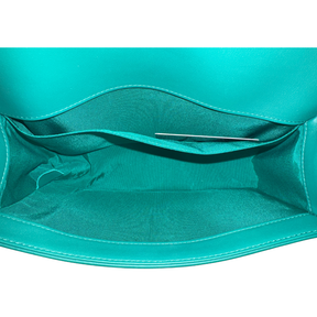 Chanel Green Chevron Stitch Medium Boy Bag