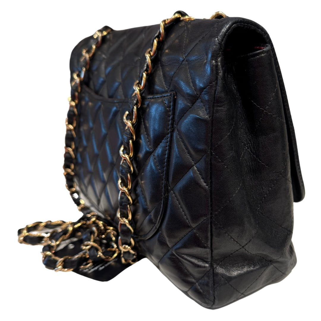 Chanel Lambskin Quilted Jumbo Flap Bag